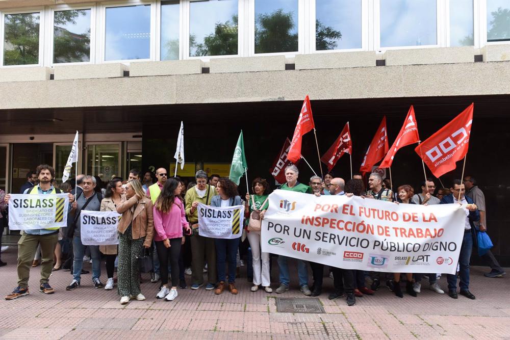 Concentración de la Inspección de Trabajo celebrada el pasado mes de mayo Concentración